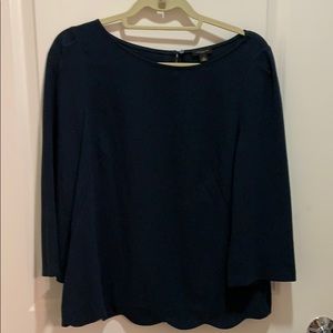 Ann Taylor navy blue blouse